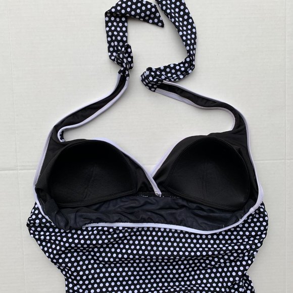 Women’s One Piece Halter Swimsuit Skirted - Picture 8 of 15